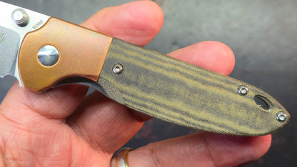 Kizer Deviant Micarta Copper Handle M390 Blade