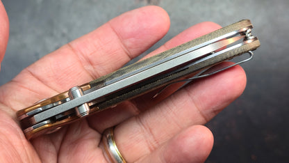 Kizer Deviant Micarta Copper Handle M390 Blade
