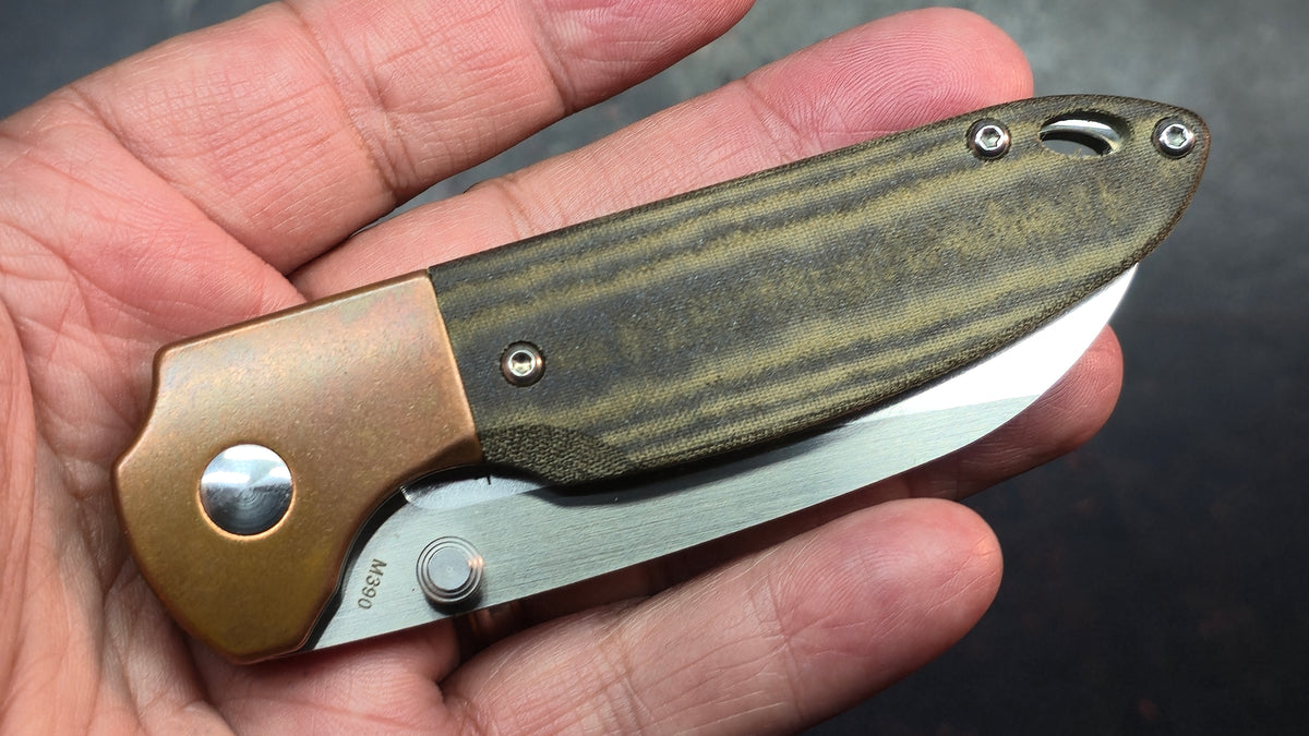 Kizer Deviant Micarta Copper Handle M390 Blade