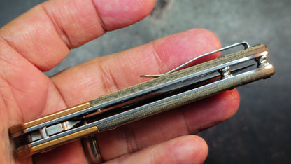 Kizer Deviant Micarta Copper Handle M390 Blade