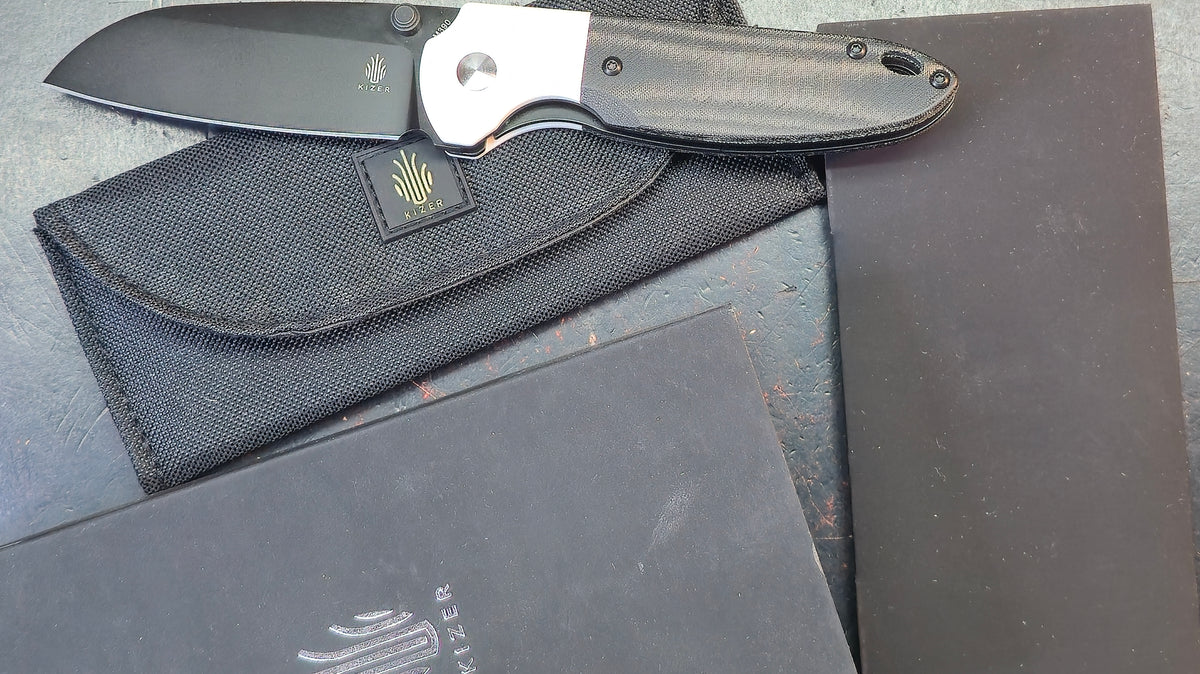 Kizer Deviant Micarta G10 Handle M390 Blade