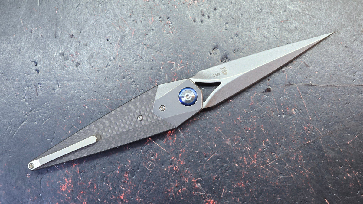 Kizer Soze Titanium Carbon Fiber Handle S35VN Blade
