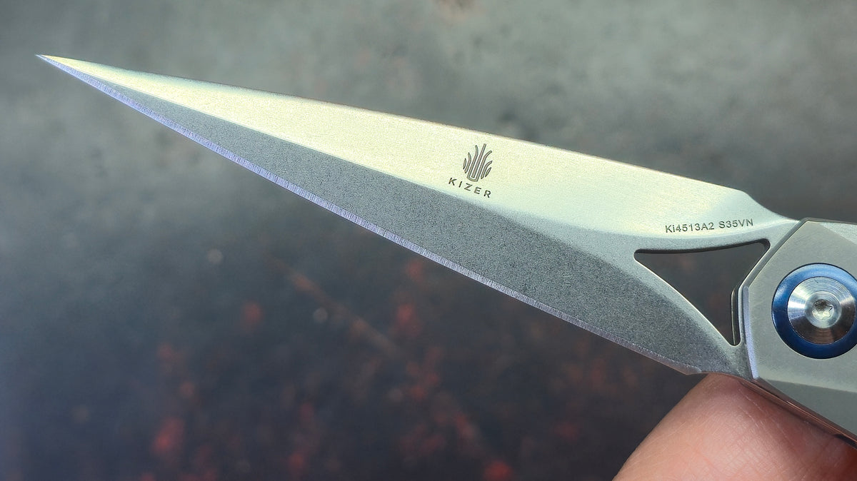 Kizer Soze Titanium Carbon Fiber Handle S35VN Blade
