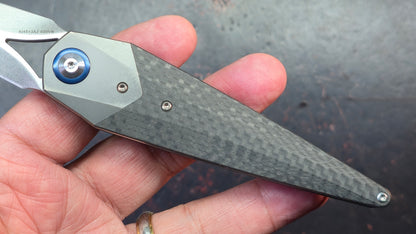 Kizer Soze Titanium Carbon Fiber Handle S35VN Blade