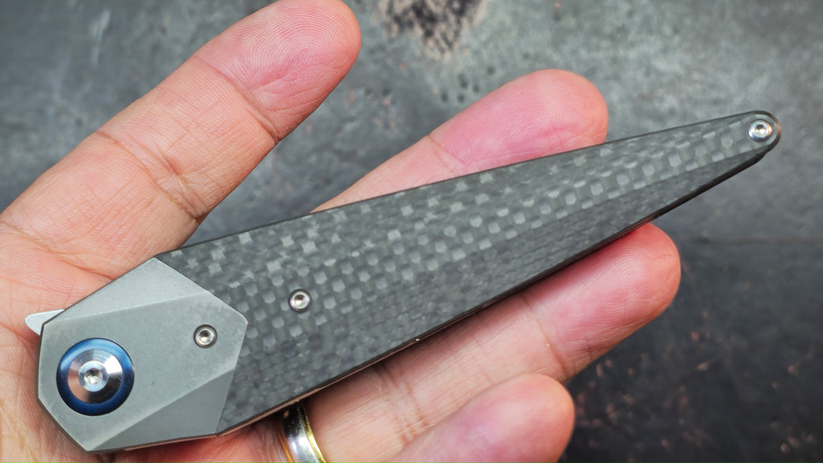 Kizer Soze Titanium Carbon Fiber Handle S35VN Blade