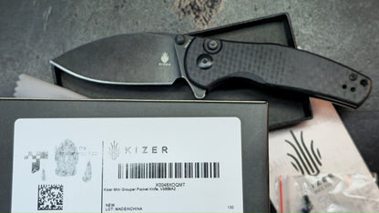 Kizer Mini Grouper Button Liner Lock G10 Handle Nitro V Blade