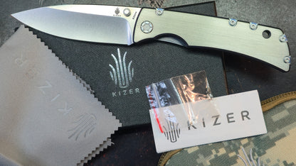 Kizer Ki4424A2 Titanium Handle S35VN Blade
