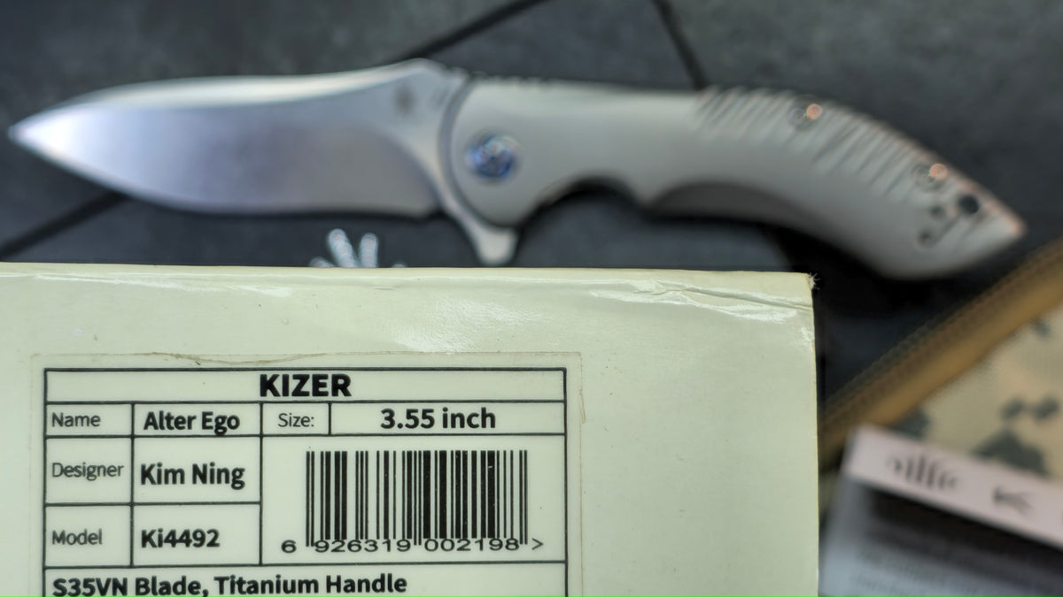 Kizer Alter Ego Titanium Handle S35VN Blade