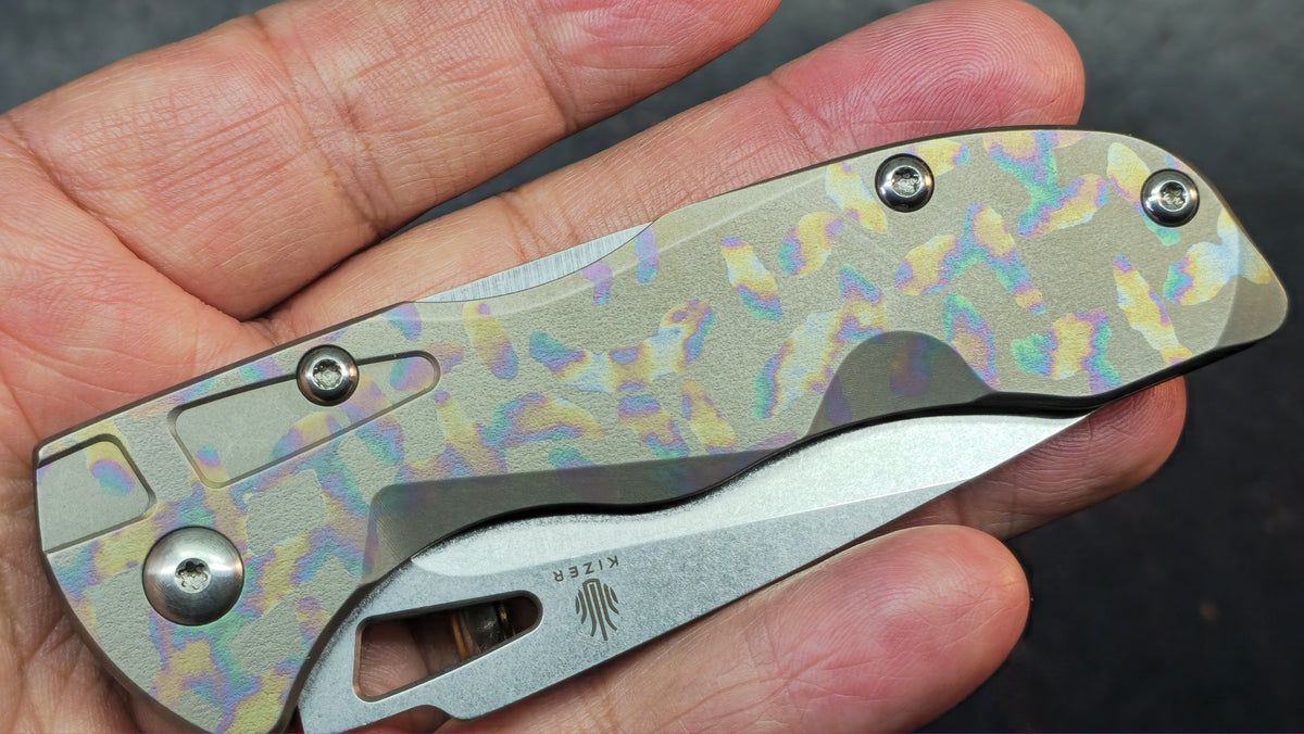 Kizer Ki3306 Titanium Handle AUS8 Blade
