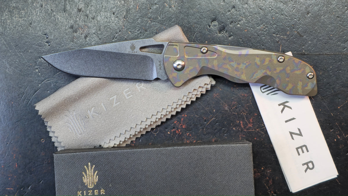 Kizer Ki3306 Titanium Handle AUS8 Blade
