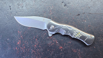 Kizer Dorado (Skully) Titanium Handle S35VN Blade