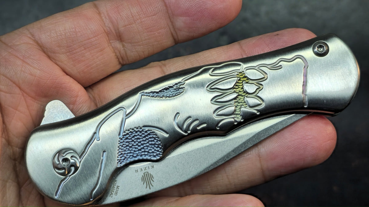 Kizer Dorado (Skully) Titanium Handle S35VN Blade