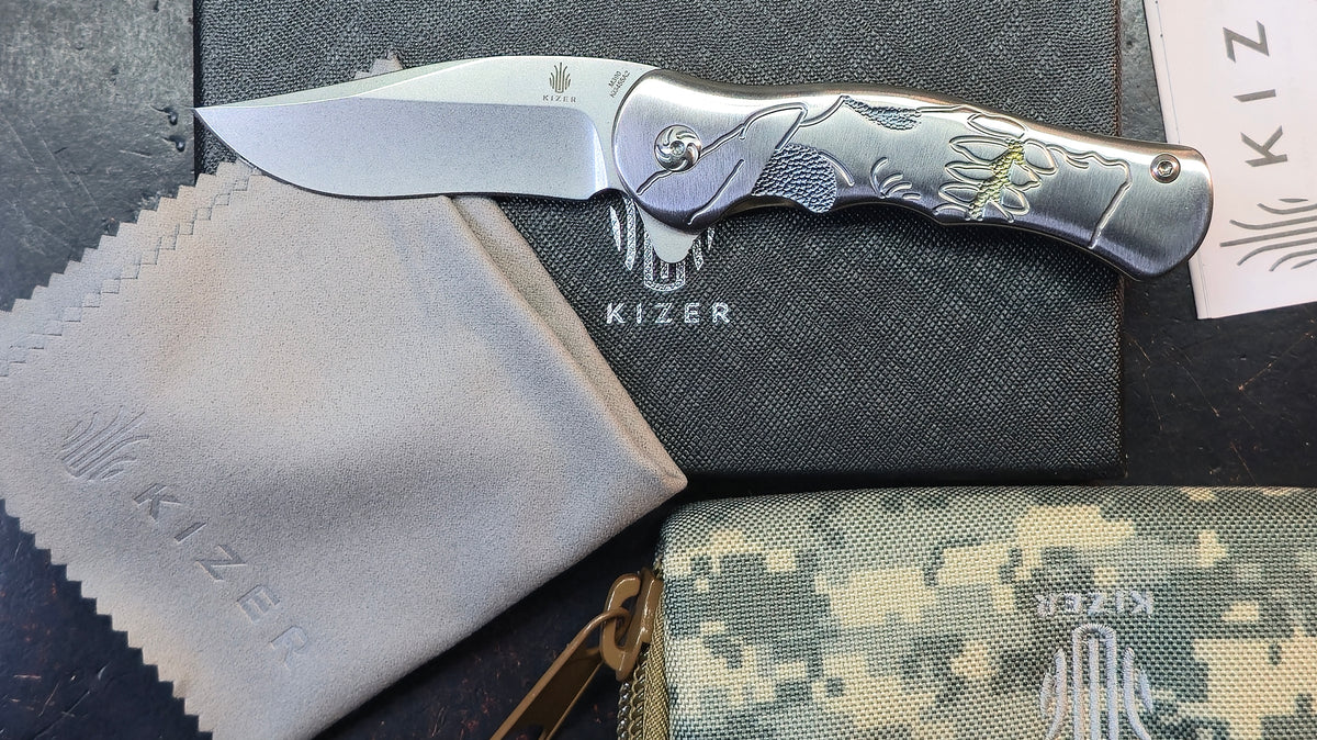 Kizer Dorado (Skully) Titanium Handle S35VN Blade