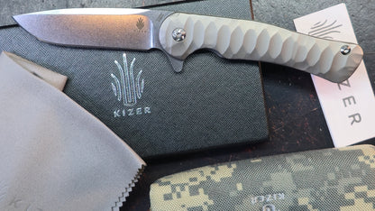 Kizer Dukes Titanium Handle S35VN Blade