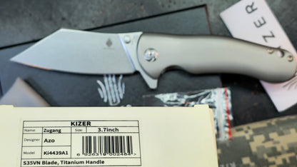 Kizer Zugang Titanium Handle S35VN Blade