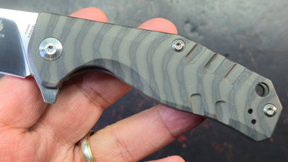 Kizer Kesmec Stripe Ano Titanium Handle S35VN Blade