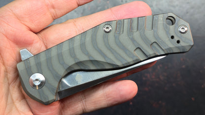 Kizer Kesmec Stripe Ano Titanium Handle S35VN Blade