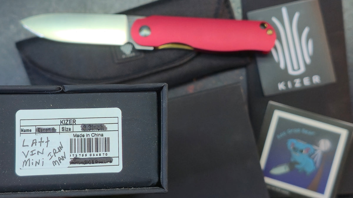 Kizer Latt Vind Mini (Iron Man) Alum Handle N690 Blade