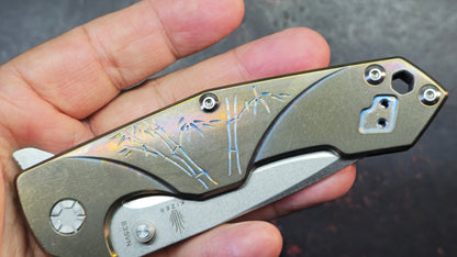 Kizer Ki4426 Gold Titanium Handle S35VN Blade