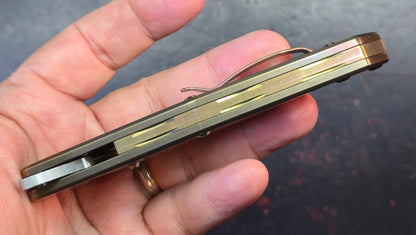 Kizer Ki4426 Gold Titanium Handle S35VN Blade