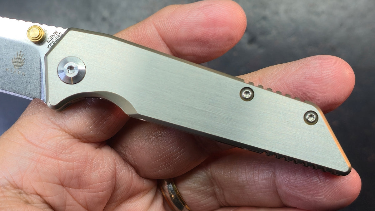 Kizer Fire Ant Titanium Handle S35VN Blade