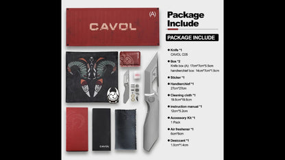 Cavol Shimo Framelock Gray Titanium Handle M390 Blade