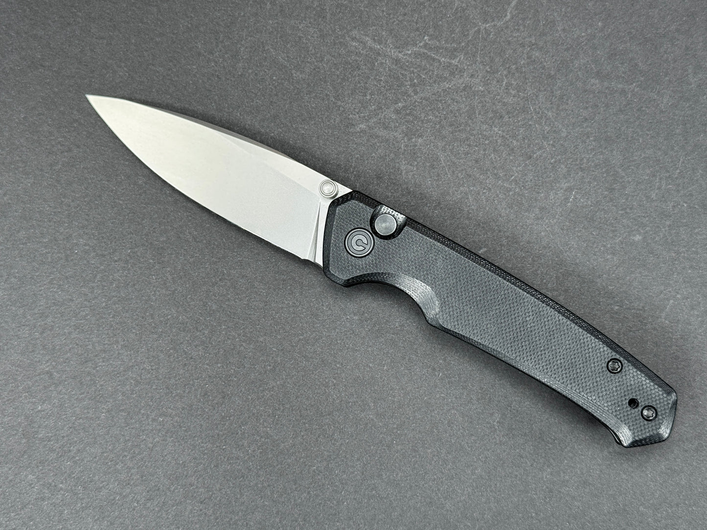 CIVIVI Altus (C20076-1) Folding, Button Lock , Nitro-V, Stonewash, Drop Point, Plain Edge, Flat Grind, Handle: G10/Black, (NEW - OPEN BOX)