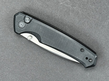 CIVIVI Altus (C20076-1) Folding, Button Lock , Nitro-V, Stonewash, Drop Point, Plain Edge, Flat Grind, Handle: G10/Black, (NEW - OPEN BOX)