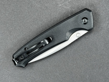CIVIVI Altus (C20076-1) Folding, Button Lock , Nitro-V, Stonewash, Drop Point, Plain Edge, Flat Grind, Handle: G10/Black, (NEW - OPEN BOX)