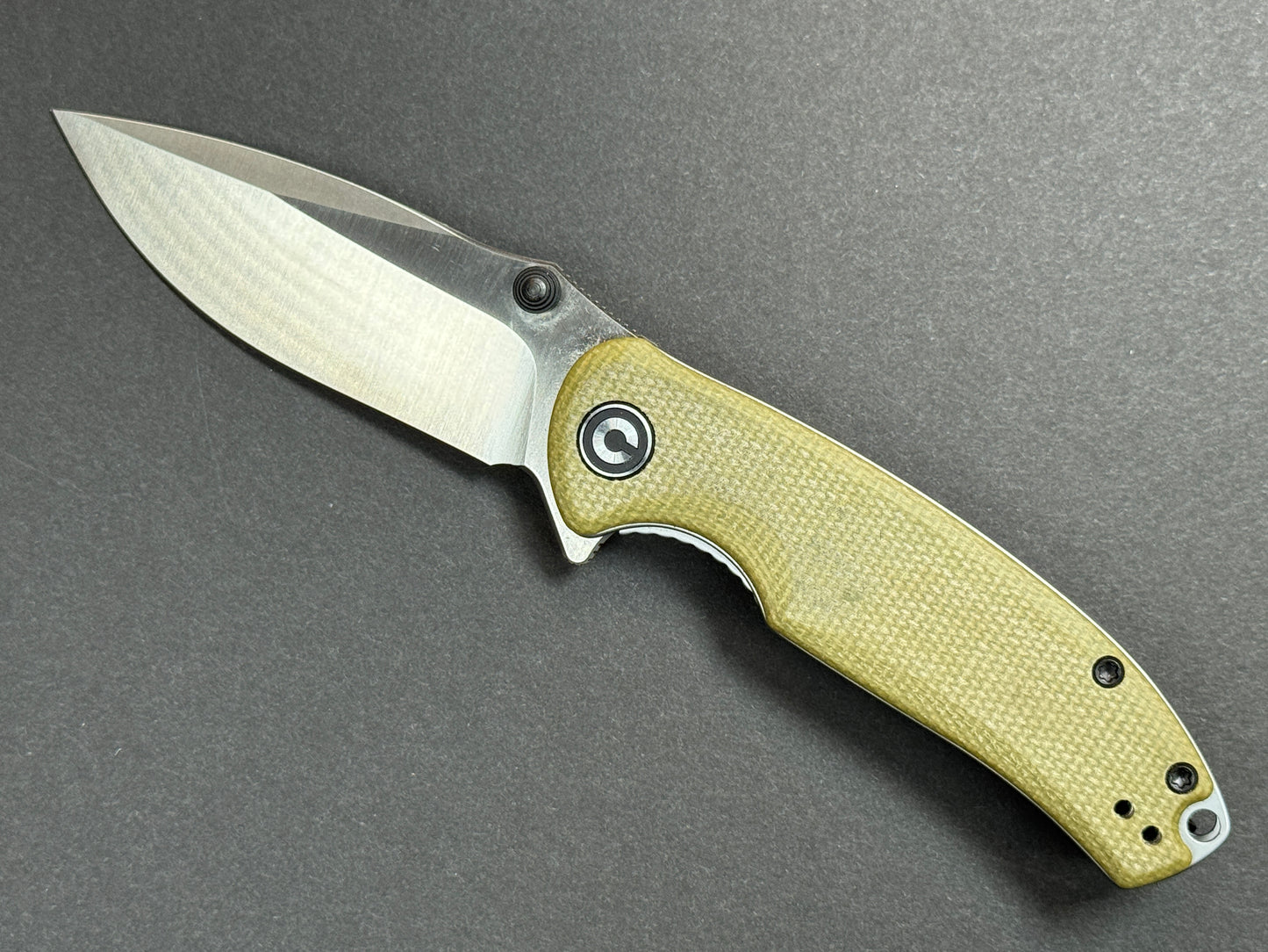 CIVIVI Pintail (C2020B) Folding, Liner Lock , S35VN, Satin, Drop Point, Plain Edge, Hollow Grind, Handle: Micarta/Green, (NEW - OPEN BOX)