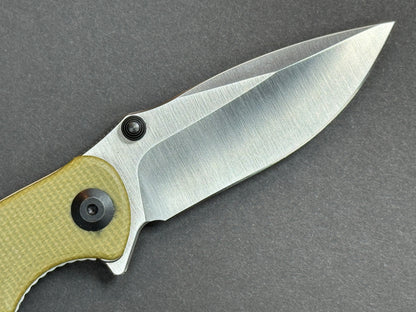 CIVIVI Pintail (C2020B) Folding, Liner Lock , S35VN, Satin, Drop Point, Plain Edge, Hollow Grind, Handle: Micarta/Green, (NEW - OPEN BOX)