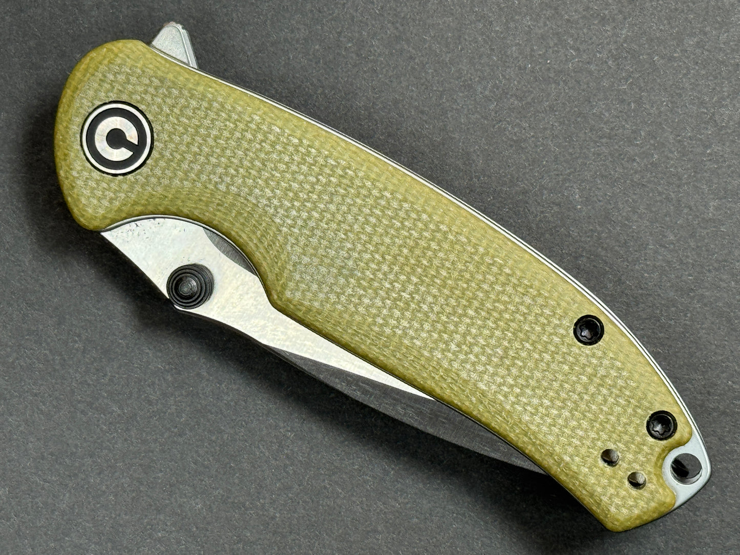 CIVIVI Pintail (C2020B) Folding, Liner Lock , S35VN, Satin, Drop Point, Plain Edge, Hollow Grind, Handle: Micarta/Green, (NEW - OPEN BOX)