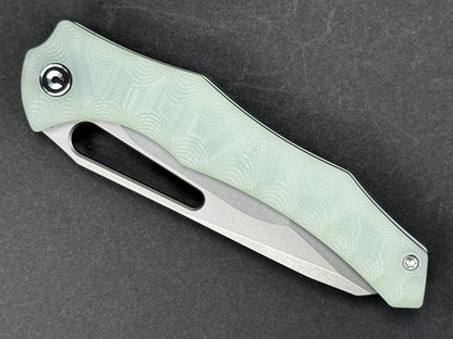 CIVIVI Spiny Dogfish (C22006-2) Folding, Liner Lock , 14C28N, Satin, Wharncliff, Plain Edge, Flat Grind, Handle: G10/Jade, (NEW - OPEN BOX)