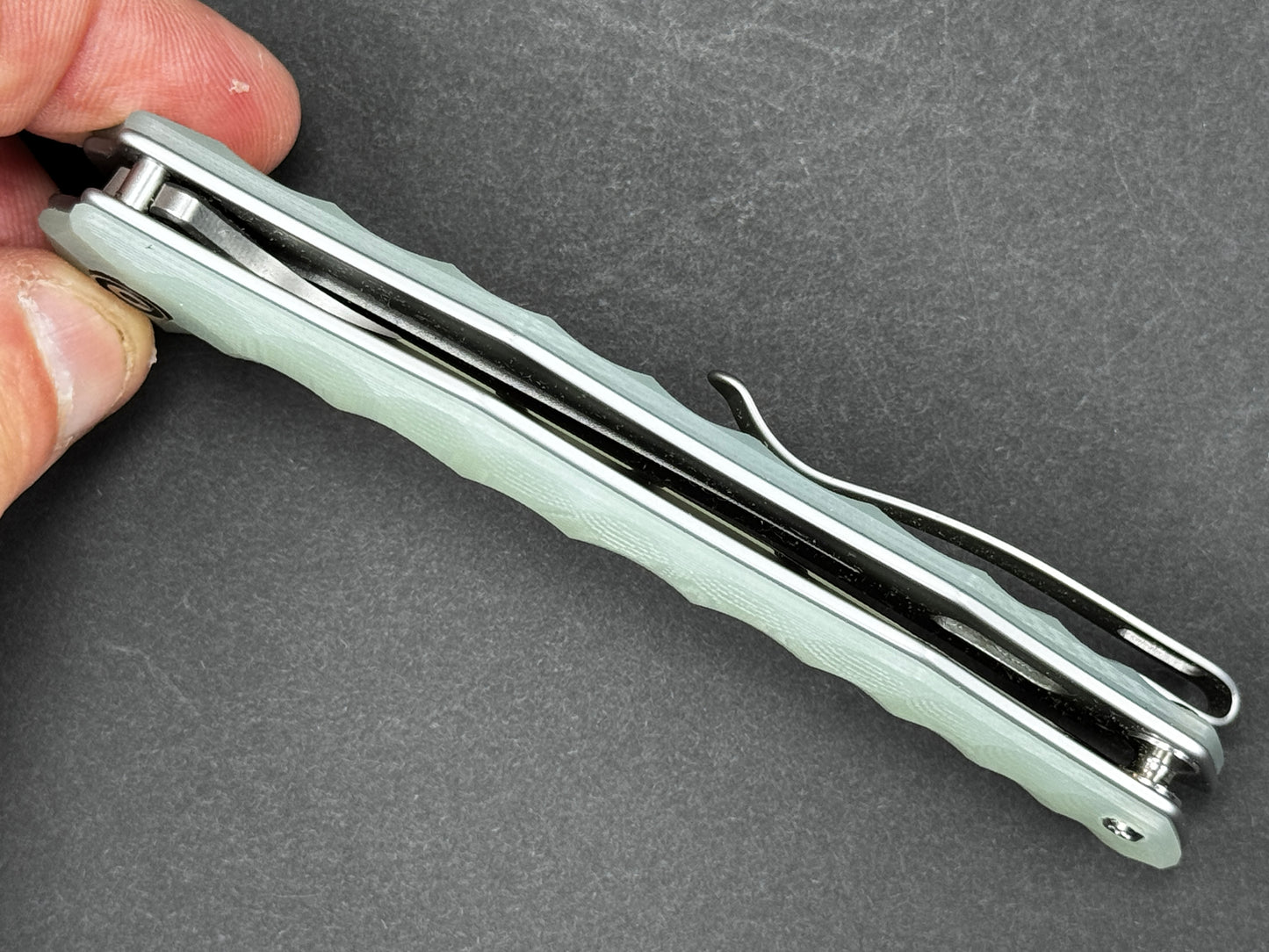 CIVIVI Spiny Dogfish (C22006-2) Folding, Liner Lock , 14C28N, Satin, Wharncliff, Plain Edge, Flat Grind, Handle: G10/Jade, (NEW - OPEN BOX)