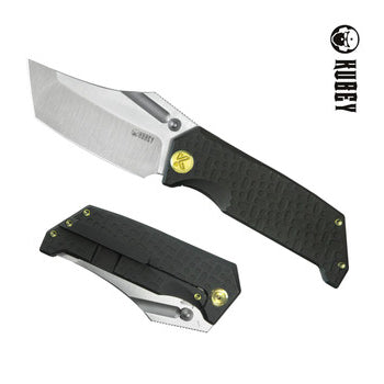 Kubey Hamster Flame & Black Titanium Handle 14C28N