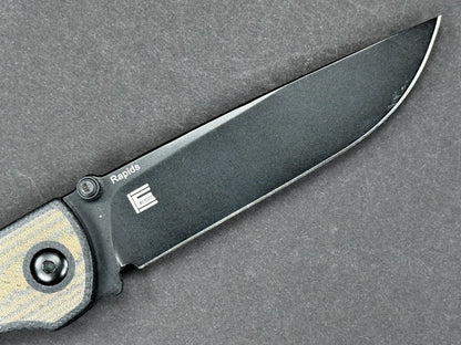 KIZER Rapids (V2594C2) Folding, Liner Lock , 154CM, Blackwash, Drop Point, Plain Edge, Flat Grind, Handle: G10/Black/ Green, (NEW - OPEN BOX)