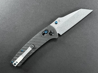KANSEPT Main Street (T1015V4), Folding, Crossbar Lock , 154CM, Stonewash, Wharncliff, Plain Edge, Flat Grind, Handle: Carbon Fiber/ G10/Black, (NEW - OPEN BOX)