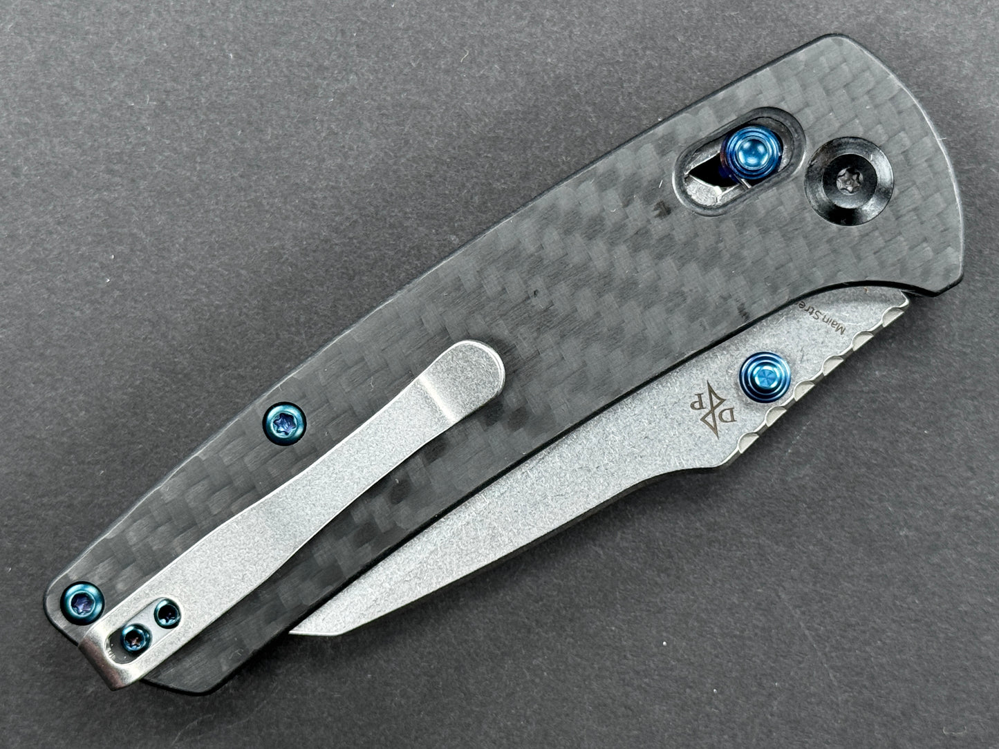 KANSEPT Main Street (T1015V4), Folding, Crossbar Lock , 154CM, Stonewash, Wharncliff, Plain Edge, Flat Grind, Handle: Carbon Fiber/ G10/Black, (NEW - OPEN BOX)