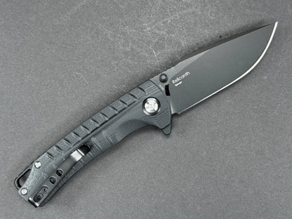 SHIELDON Relicanth (7070G) Folding, Liner Lock , D2, Blackwash, Drop Point, Plain Edge, Flat Grind, Handle: G10/Black, (NEW - OPEN BOX)