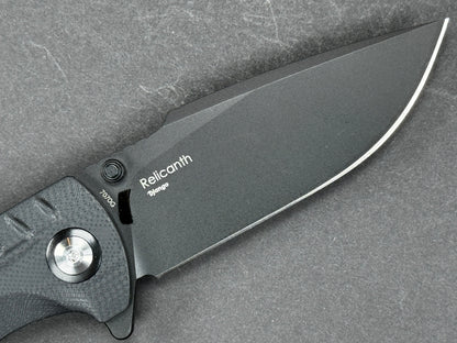 SHIELDON Relicanth (7070G) Folding, Liner Lock , D2, Blackwash, Drop Point, Plain Edge, Flat Grind, Handle: G10/Black, (NEW - OPEN BOX)