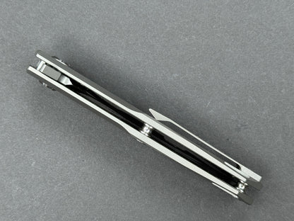 TWOSUN TS21 Folding, Frame Lock, D2, Satin, Drop Point, Plain Edge, Full Grind, Handle: Titanium/Gray, (NEW - OPEN BOX)