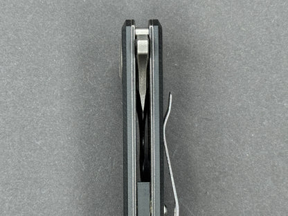 TWOSUN TS345 Folding, Liner Lock, D2, Satin/ Black Stonewash, Straight Back, Plain Edge, Full Grind, Handle: G10/Black, (NEW - OPEN BOX)