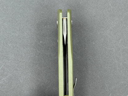 TWOSUN TS425 Folding, Liner Lock, K110, Satin, Drop Point, Plain Edge, Flat Grind, Handle: G10/Green, (NEW - OPEN BOX)