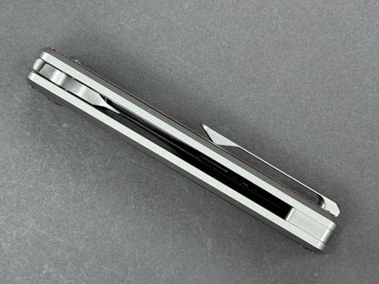 TWOSUN TS436 Folding, Liner Lock, K110, Satin, Tanto, Plain Edge, Compound Bevel, Handle: Tittanium/ G10/Multi-color, (NEW - OPEN BOX)