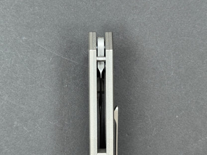 TWOSUN TS452 Folding, Liner Lock, 14C28N, Stonewash, Spear Point, Plain Edge, Full Grind, Handle: Titanium/Gray, (NEW - OPEN BOX)
