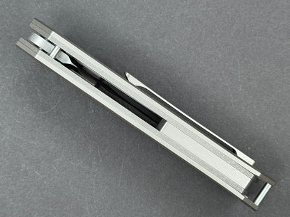 TWOSUN TS452 Folding, Liner Lock, 14C28N, Stonewash, Spear Point, Plain Edge, Full Grind, Handle: Titanium/Gray, (NEW - OPEN BOX)