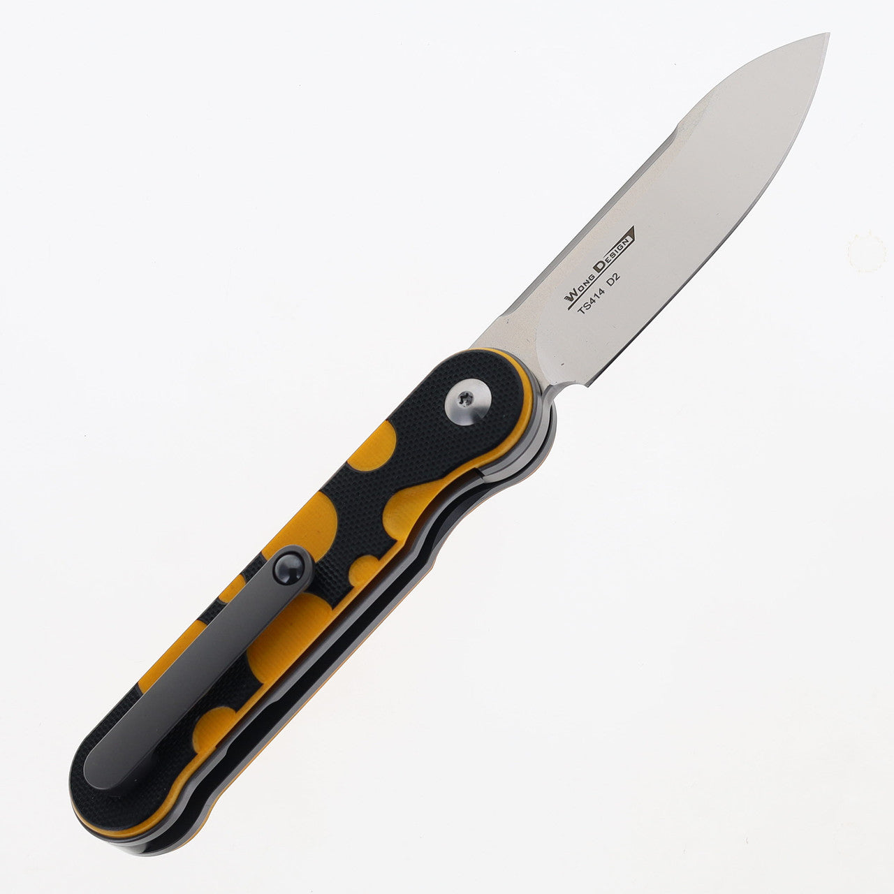 TwoSun TS414 Black/Yellow G10 D2 Plain Edge (NIB - CLOSEOUT)