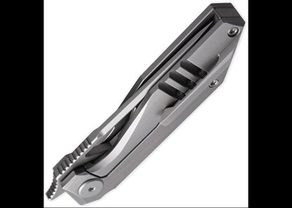 Cavol Shimo Framelock Gray Titanium Handle M390 Blade