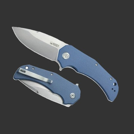 Kubey Bravo One Blue G10 Handle AUS-10 Blade