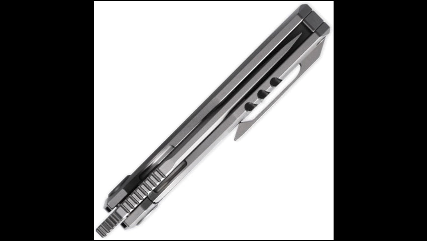 Cavol Shimo Framelock Gray Titanium Handle M390 Blade
